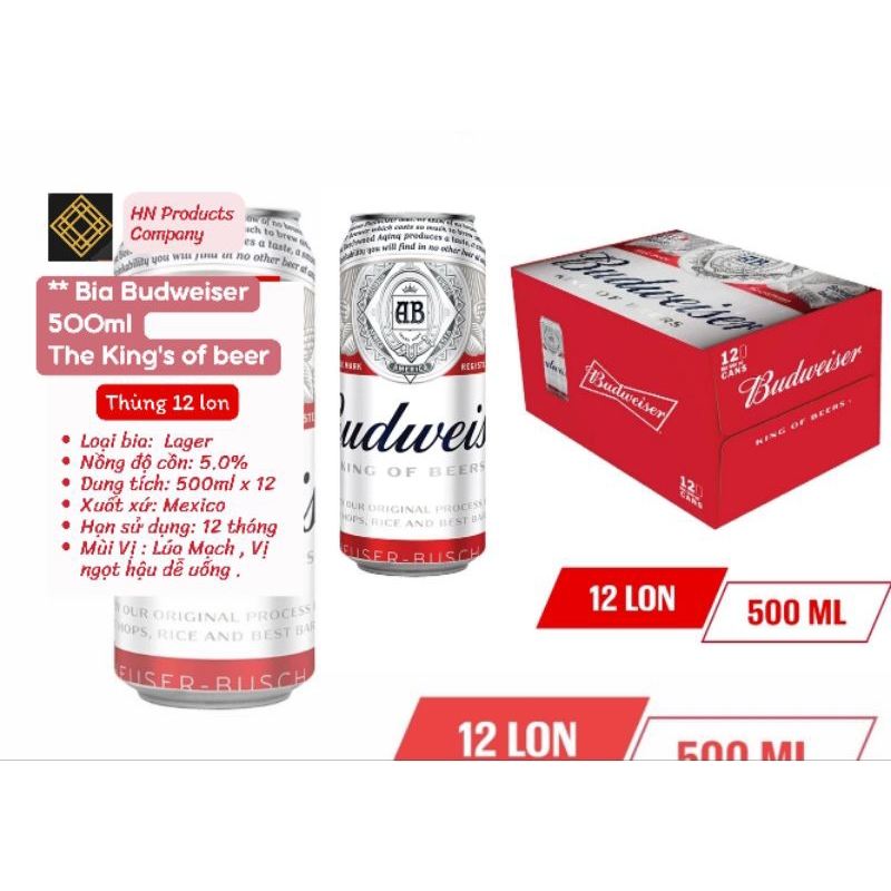 Thùng Bia Budweiser/Corona Extra  đa dạng