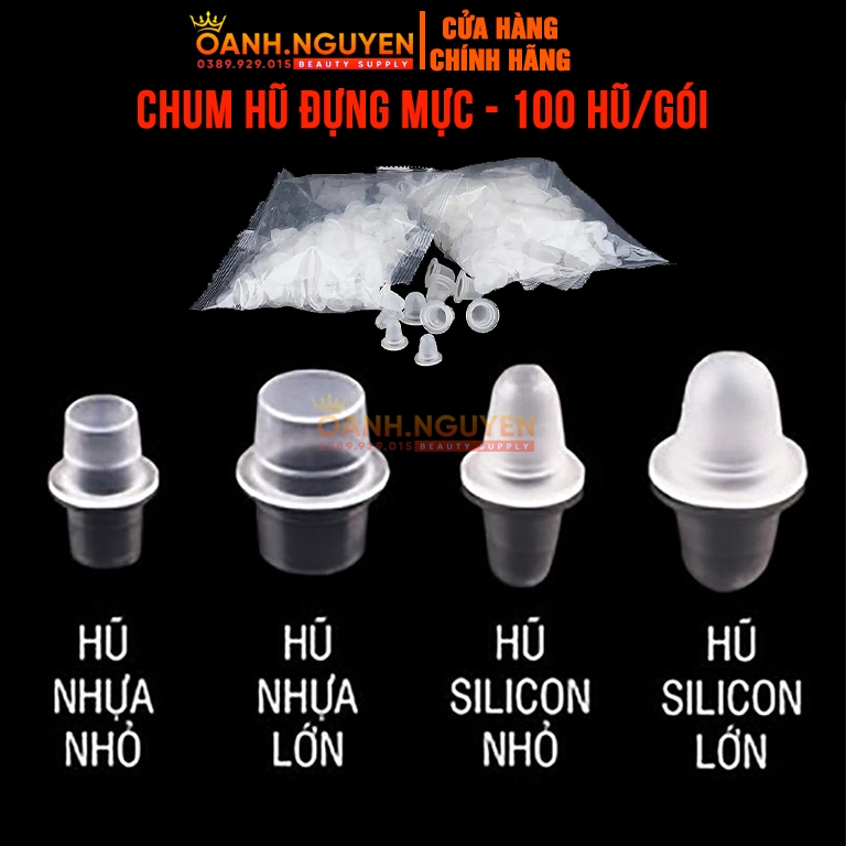 Chum (Hũ) Đựng Mực Phun Xăm (100 chiếc/túi)
