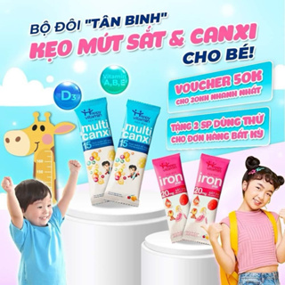 Kẹo mút bổ sung CANXI SẮT Hỗ trợ phát triển chiều cao, Tăng sức đề kháng