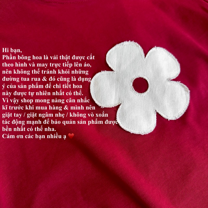 Áo Babytee Hoa Denim “FLOWER DENIM BABYTEE” | 𝐭𝐡𝐞𝐥𝐞𝐭𝐲