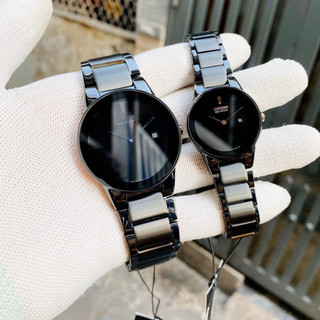 Đồng hồ đôi nam nữ dây thép citizen eco drive au1065 58e và ga1055 57f