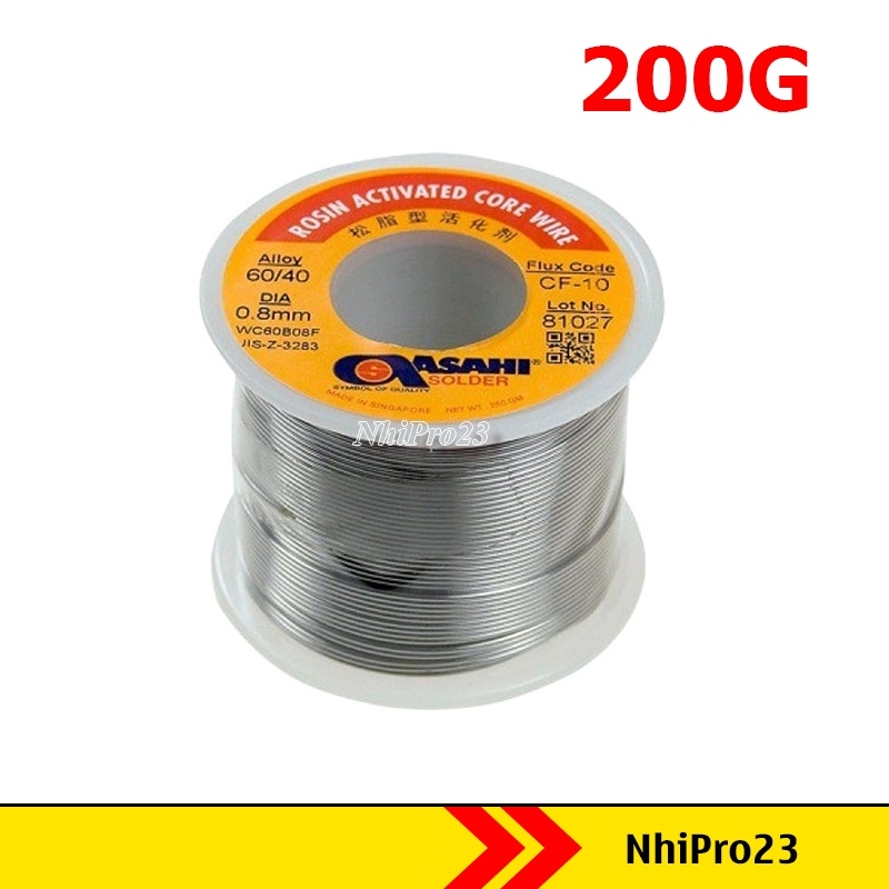 Cuộn Thiếc Hàn, Chì Hàn Asahi 200g SN60/40 cao cấp