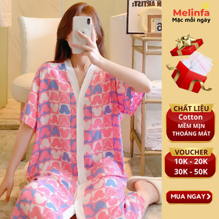 Váy đầm ngủ, ngắn tay, mặc nhà hàng ngày, chất vải Cotton lụa tự nhiên mềm mại thoáng mát, đầm mặc mùa hè mã VAV0430