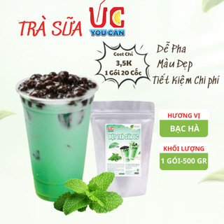 Trà sữa vị bạc hà, trà sữa uc đậm vị, thơm ngon, nước uống giải khát, dễ pha, đủ vị