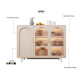Tủ đa năng Minis 3 cánh mở, 2 cánh kính cường lực , tinh tế , đã lắp đặt sẵn, bảo hành 12 tháng