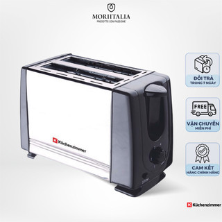 Máy nướng bánh mì 2 ngăn KuchenZimmer, Thép không gỉ SUS304, Chất lượng bền bỉ tiện lợi - Moriitalia 3000488