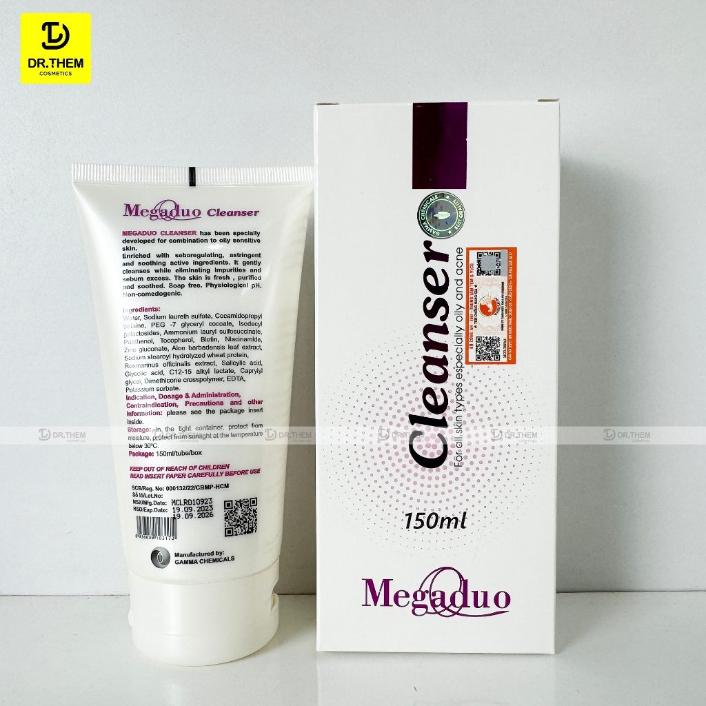 Sữa Rửa Mặt Megaduo Cleanser Gamma 150ml- Dr Thêm