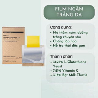 Film Ngậm Trắng Da Glutathione, Film 5X Hàn Quốc, Giúp trắng da