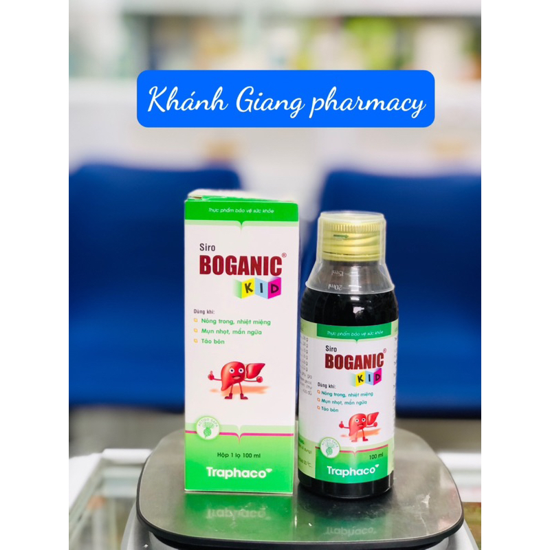 Siro nhiệt miệng,mụn nhọt,táo bón Boganic Kids