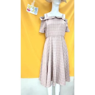 đầm dây sơmi kẻ ô size M/L. S838