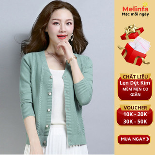 Áo len cardigan nữ, áo khoác len mở cúc nữ kiểu dáng basic chất len mềm mịn co giãn thoải mái mã A0207