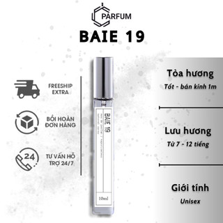  Nước Hoa C-Parfum Baie 19  - Nước Hoa Unisex - Hương Thơm Mát Mẻ, Bền Lâu - Dung Tích 10ml