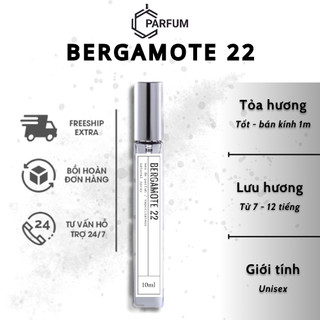  Nước Hoa C-Parfum Bergamote 22 - Nước Hoa Unisex - Hương Thơm Ngọt Ngào, Cuốn Hút, Bền Lâu - Dung tích 10ml