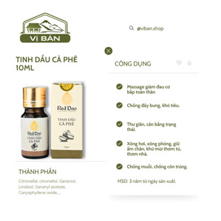 Tinh Dầu Cà Phê Red Dao 10ml - Nguyên Chất, Khử Mùi, Thơm Lâu