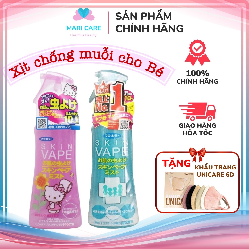 Xịt Muỗi - Côn trùng cho bé Skin Vape 200ml [Chính Hãng]