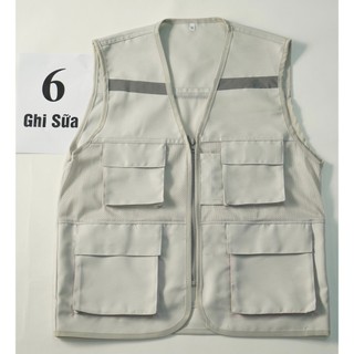 áo gile kaki pha lưới