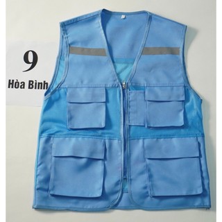 áo gile kaki pha lưới