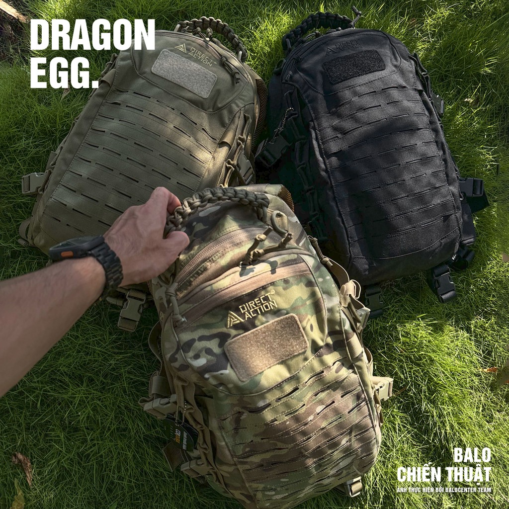 Balo Phượt, Balo Chiến Thuật Thời Trang Direct Action Dragon Egg MK II Multicam 25L Siêu Bền Bỉ - Ba