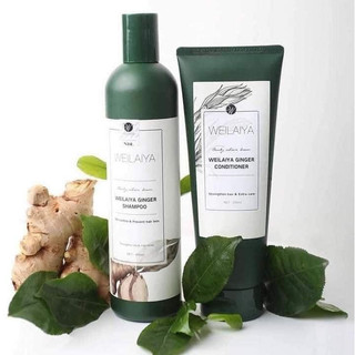 Bộ Dầu Gội Xã Tinh Chất Gừng Weilaiya Ginger (Shampoo 400ml và Conditioner - 250ml)