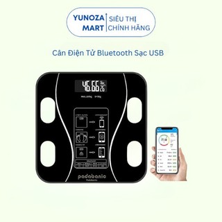 Cân Điện Tử Thông Minh YUNOZAMART, Kết Nối Điện Thoại, Đo Chỉ Số Sức Khỏe Kiểm Soát Cân Nặng Tiện Lợi 2024