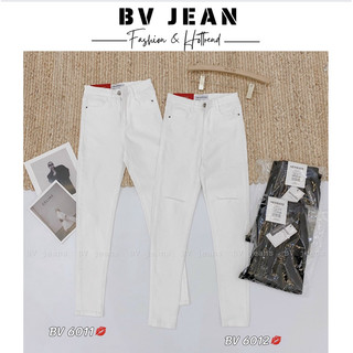 Quần jean trắng ôm bv jean