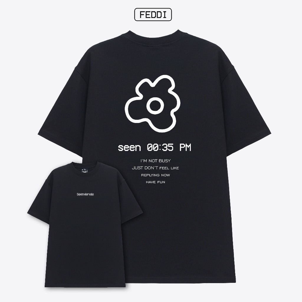 Áo thun Feddi seenderella unisex basic form rộng, chất liệu cotton thoáng mát A01