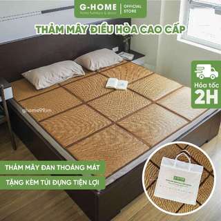 Chiếu mây điều hòa Ghome CTM24 thảm mây đan gấp gọn cao cấp dày dặn trải sàn phòng khách phòng ngủ