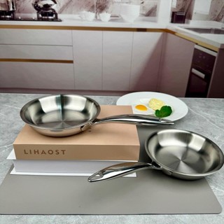 Chảo inox nguyên khối Oyatton Chảo đáy từ Chảo rán inox 304 size 16 20cm