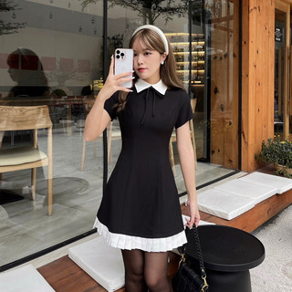 KALILA DRESS - Váy đầm phối cổ cao cấp hack eo