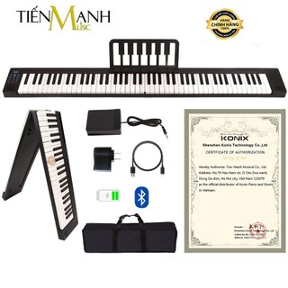 [Gấp Gọn] Đàn Piano Điện Konix PJ88S - 88 Phím Cảm Ứng Lực Có Loa PJ88 (Pin sạc, Bluetooth, Pedal)