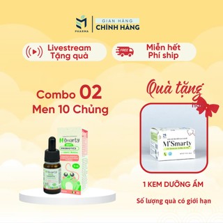 Combo 2 Men Vi Sinh 10 Chủng Msmarty Giúp Cải Thiện Tiêu Hóa Nhập Khẩu Nguyên Hộp Từ Ý 10ml