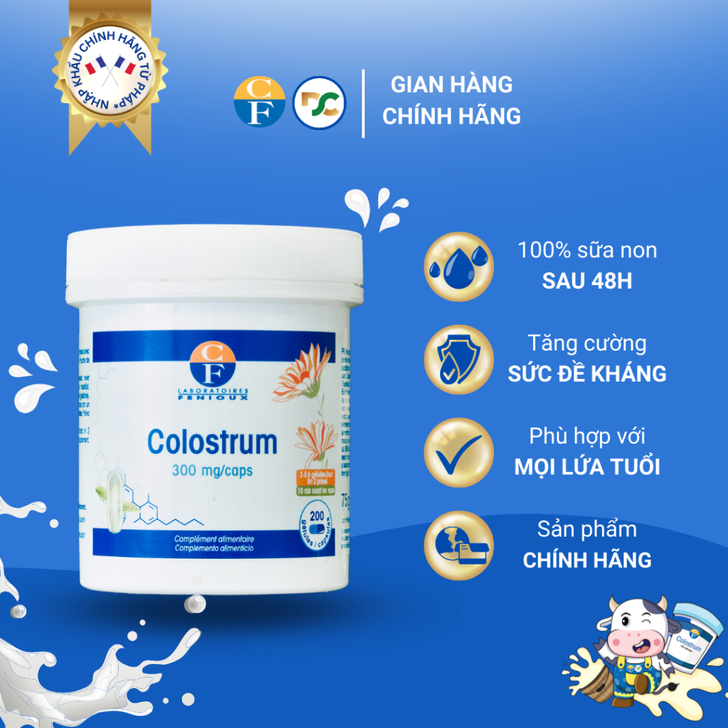 Sữa non Pháp Fenioux Colostrum bổ sung dưỡng chất tăng đề kháng cho cả gia