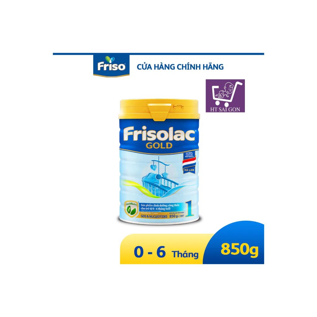 Sữa công thức Frisolac Gold 1 850G cho bé 0-6 tháng