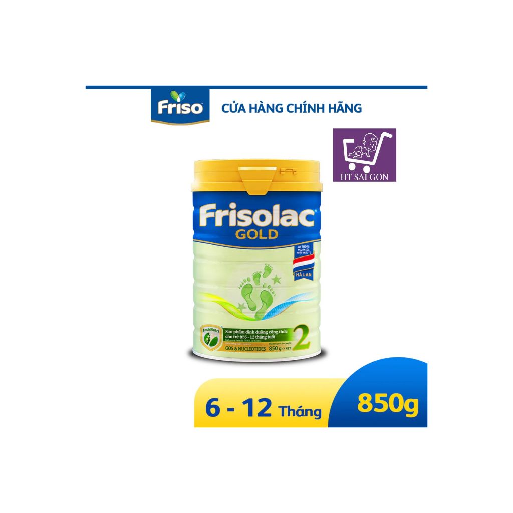 Sữa công thức Frisolac Gold 2 850G cho bé 6-12 tháng