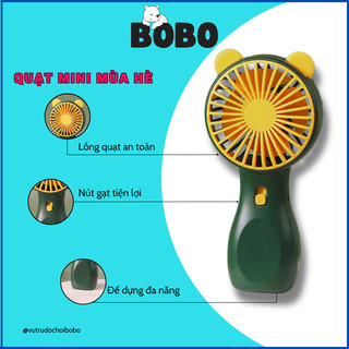 Quạt mini cầm tay có sticker [NHIỀU MẪU] nhiều mẫu đa dạng kèm dây sạc chân đế chống đổ quạt