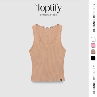 Áo ba lỗ bản to dáng dài nữ body TOPTIFY kiểu basic form dài Edna Top AC85