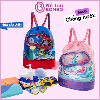 Túi đựng đồ bơi, ba lô đi bơi đi biển chống nước họa tiết hoạt hình
