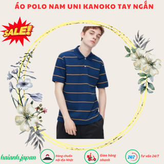 Áo polo nam dry vải pique kẻ sọc ngắn tay