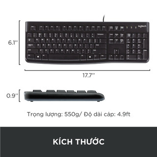 Bàn phím có dây Logitech K120, HP