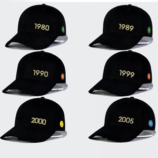 Mũ lưỡi trai đen thêu LOGO nổi Năm Sinh từ 1980 đến 2005 dành cho nam nữ Free size