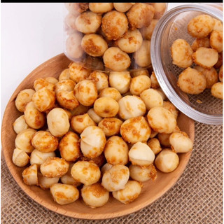 Nhân Macca Úc nướng mật ong(nhận hàng chưa sử dụng hoặc dùng không hết để ngăn mát tủ lạnh macca sẽ giòn hơn để ngoài)