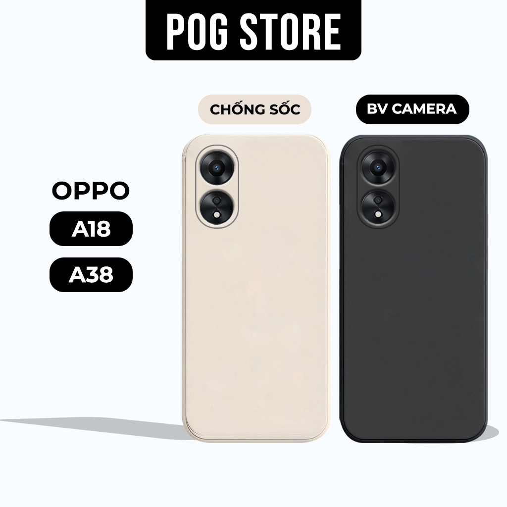 Ốp lưng Oppo A18 , A38 cạnh vuông | Vỏ điện thoại oppo bảo vệ camera
