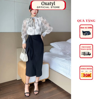Chân Váy bút chì nơ eo Oxatyl M654 váy thời trang công sở dáng đẹp fom ôm