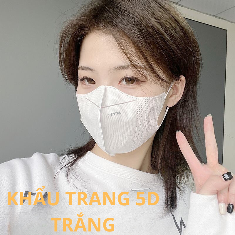 Sỉ thùng 600 chiếc Khẩu Trang 5D DENTAL MASK CHÍNH HÃNG có giấy kháng khuẩn dày dặn , chống tia UV và nước