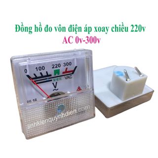 Đồng hồ đo vôn kế xoay chiều 220v loại nhỏ - linh kiện điện tử QUỲNH DIỄN