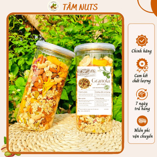 (Hũ 500g) Granola yến mạch siêu hạt, Ngũ cốc ăn kiêng giảm cân cao cấp cho người giảm cân, thực dưỡng, giảm cholesterol