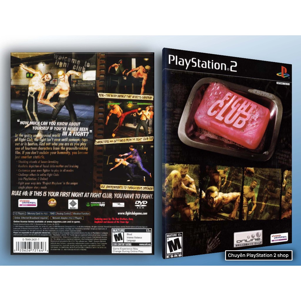 Đĩa game PS2, Fight Club (Game đối kháng) cho máy game PS2
