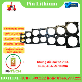 Khung nhựa đỡ pin loại đôi kích cỡ đầy đủ các loại 60,46,40,33,32,26,18 mm