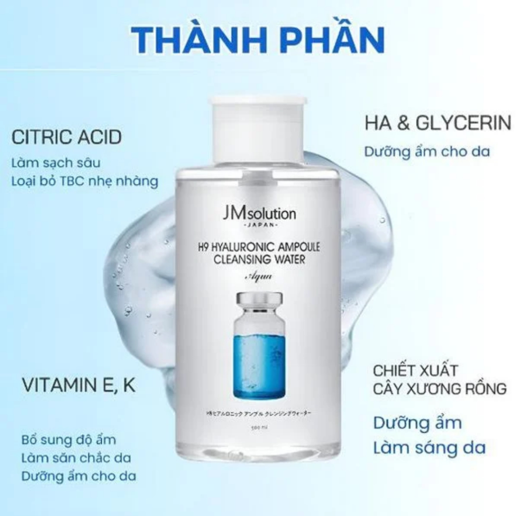 Nước Tẩy Trang JMsolution, Nước Tẩy Trang Sạch Sâu Dịu Nhẹ Cấp Ẩm JMsolution 500ml / 850ml