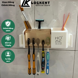 Khay Dán Tường Home Để Bàn  Chải Đánh Răng Và Các Đồ Dùng Cá Nhân Đa Năng LOGKENT